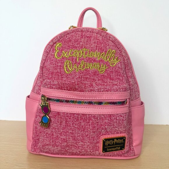 Loungefly Luna Lovegood Harry Potter Mini Backpack Exceptionally Ordinary Pink - Picture 1 of 6
